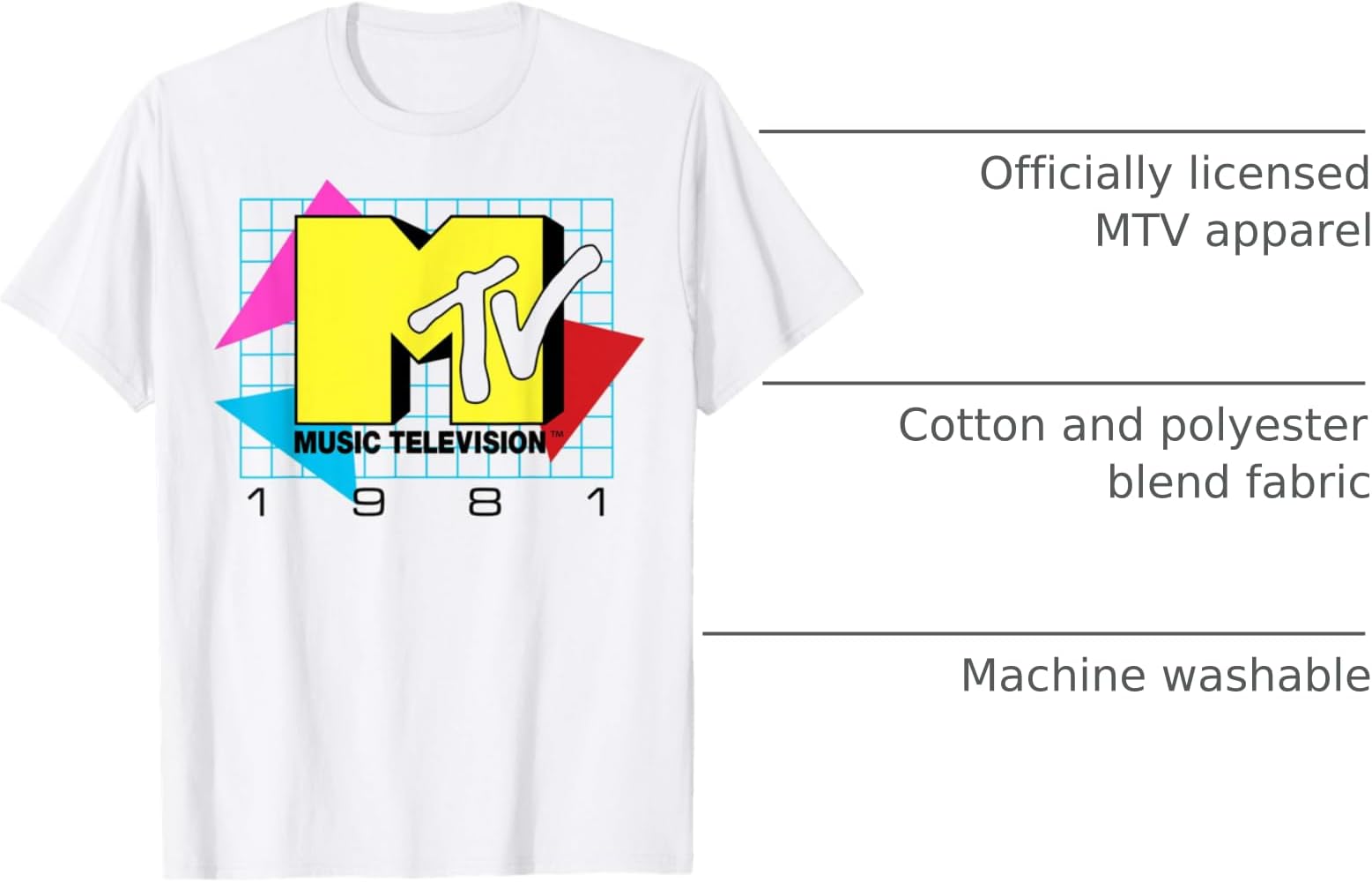 Amazon.com: MTV Music Television 1981 Logo T-Shirt